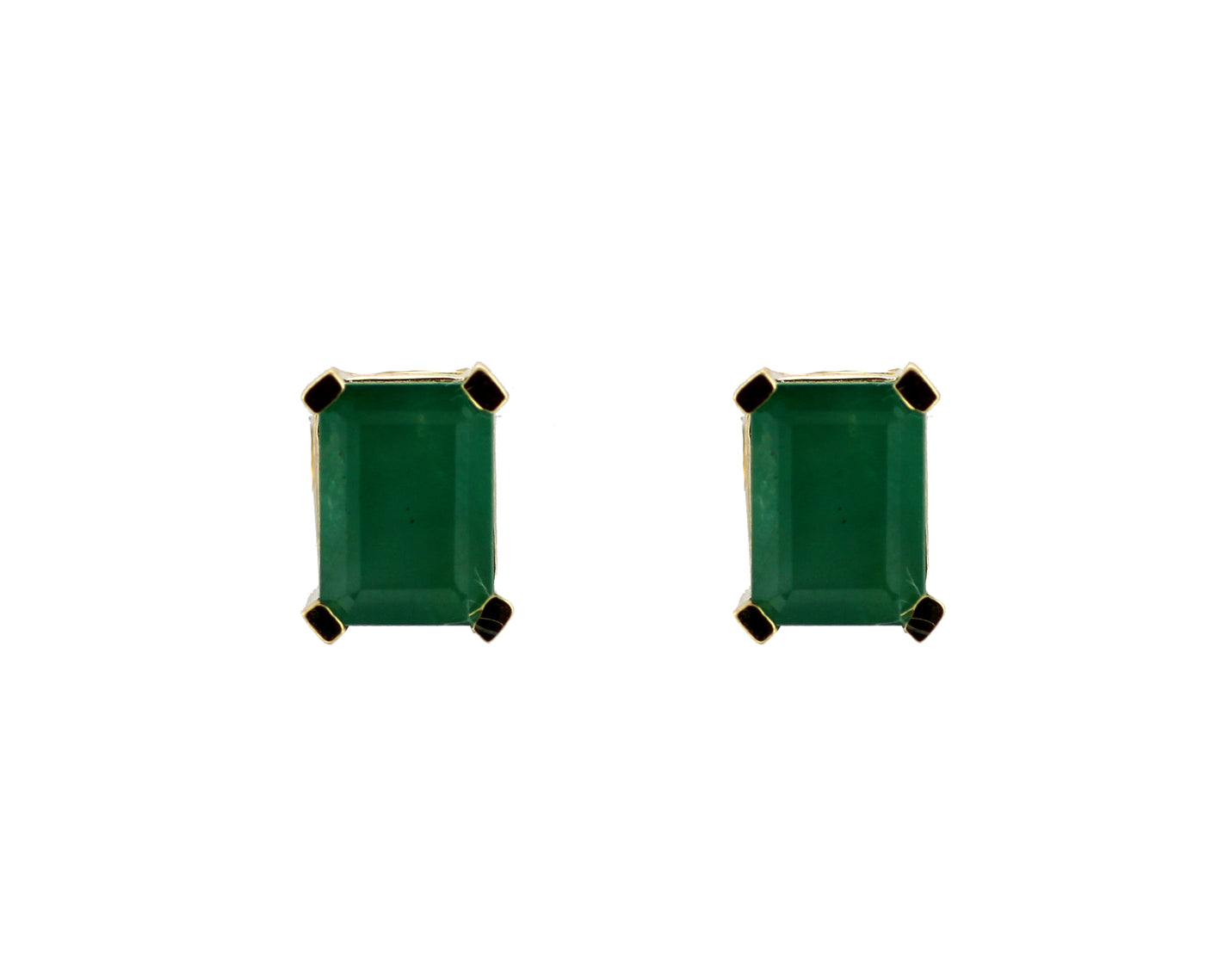 ESTATE 14KY 1.80 CTTW EMERALD EARRINGS