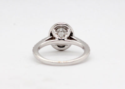 14KW 1.36 Cttw Diamond Halo Engagement Ring