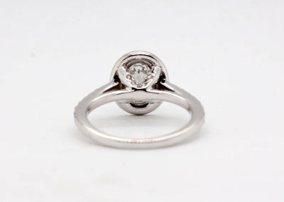 14KW 1.36 Cttw Diamond Halo Engagement Ring