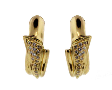 ESTATE 14KY .33CTTW DIAMOND HOOP EARRINGS