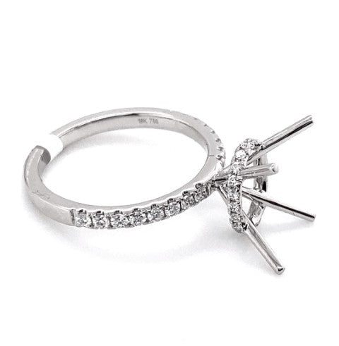 18KW .37 Cttw Diamond Semi Mount Ring