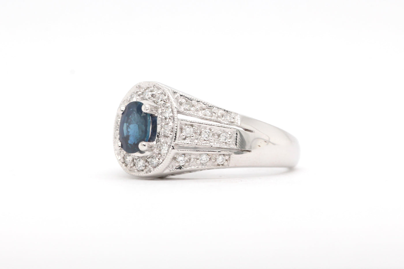 14Kw Sapphire & Diamond Ring. image