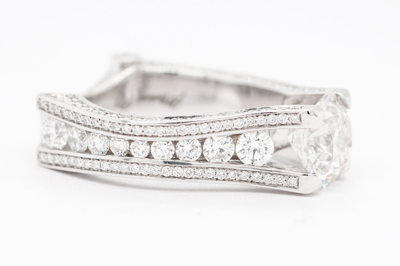 18K 4.77 CTTW White Gold Engagement Ring