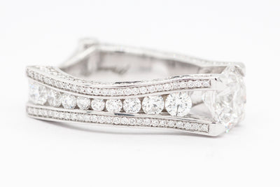 18K 4.77 CTTW White Gold Engagement Ring