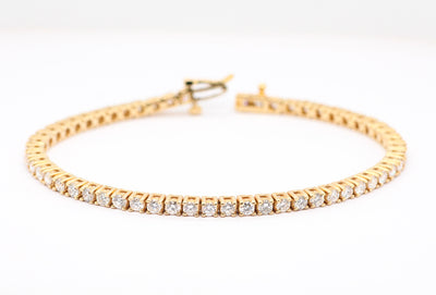 14KY 4.00 CTTW DIAMOND LINE BRACELET