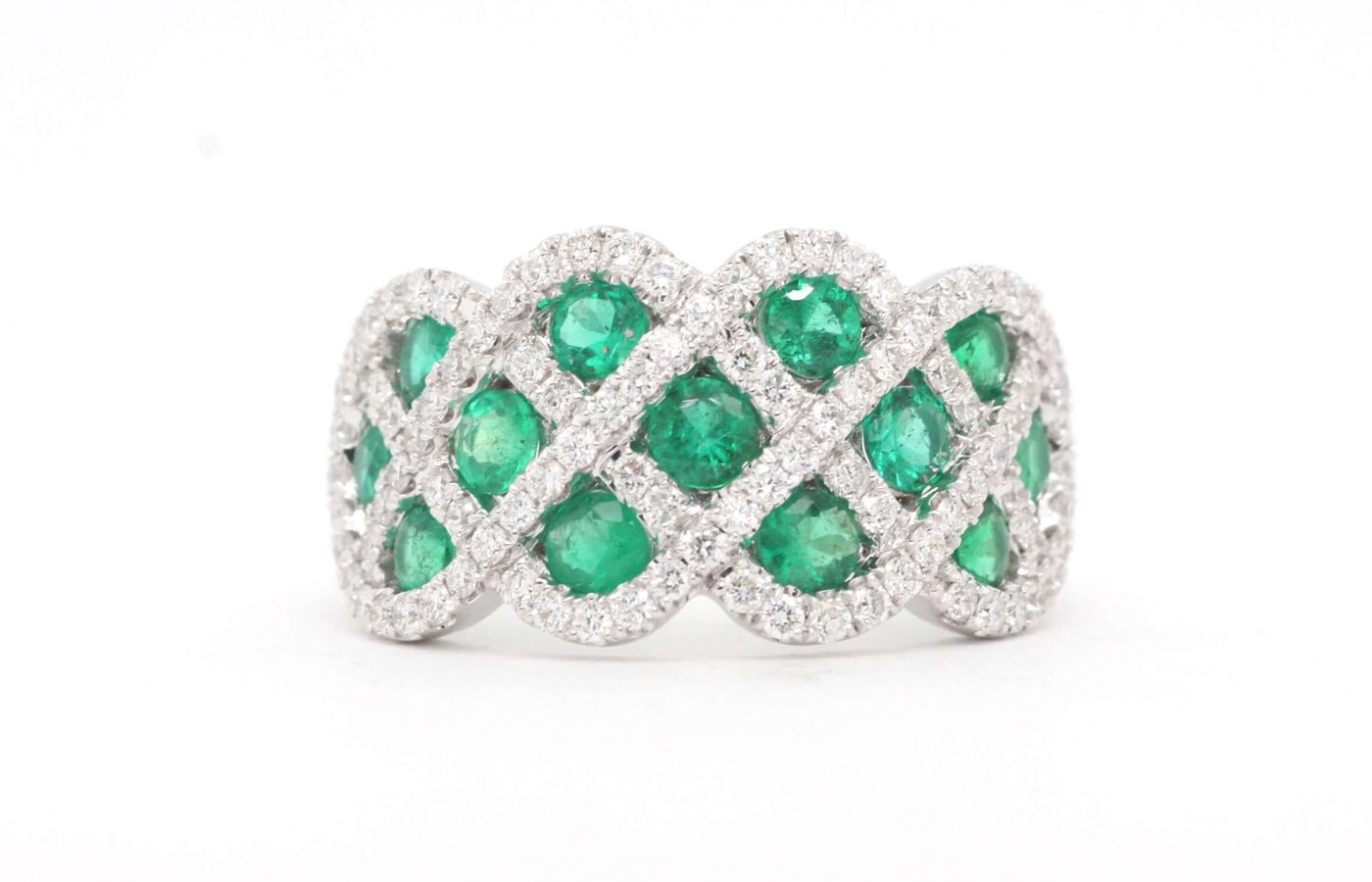 14KW 1.30 Cttw Emerald And Diamond Ring image