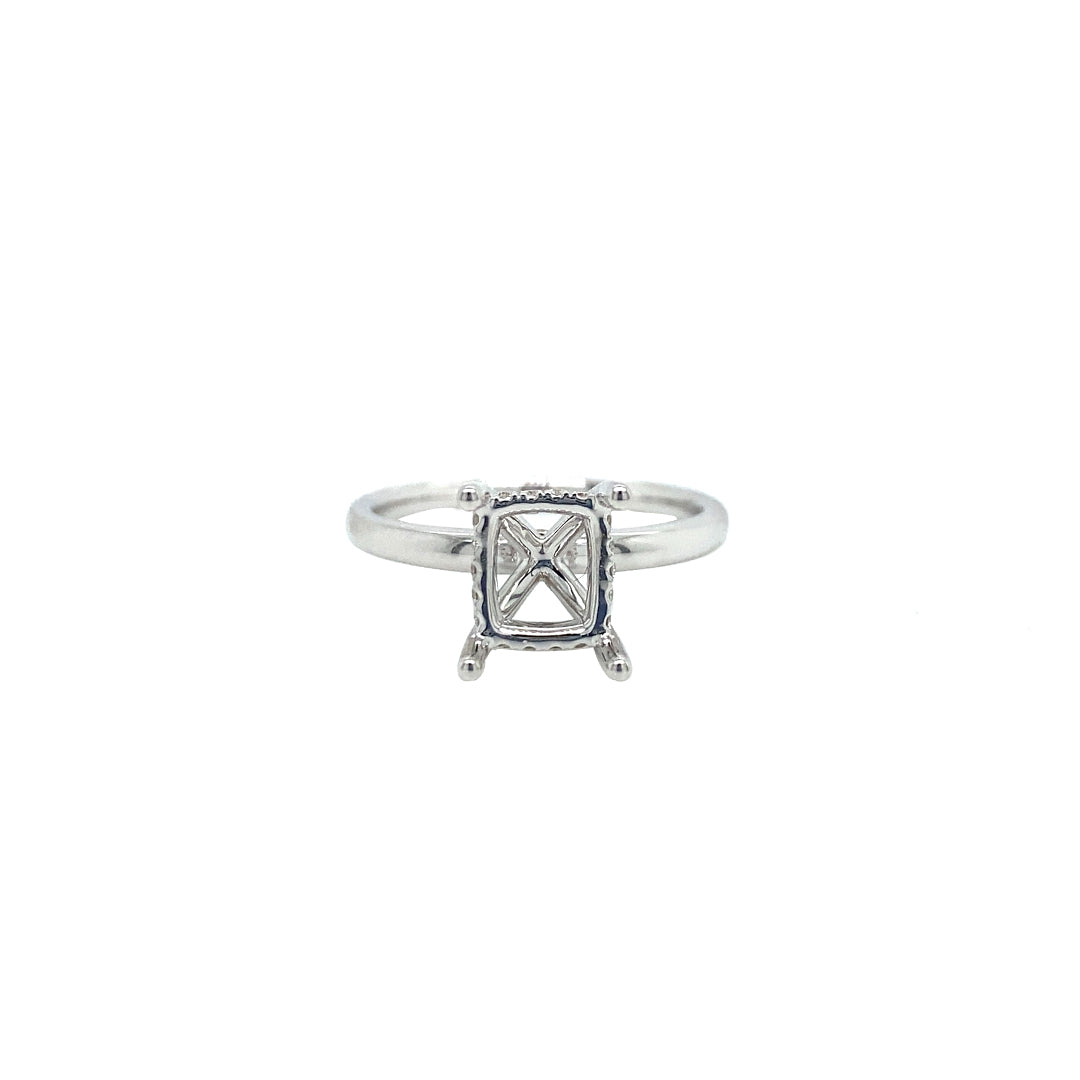 18KW .10 Cttw Diamond Semi Mount Ring