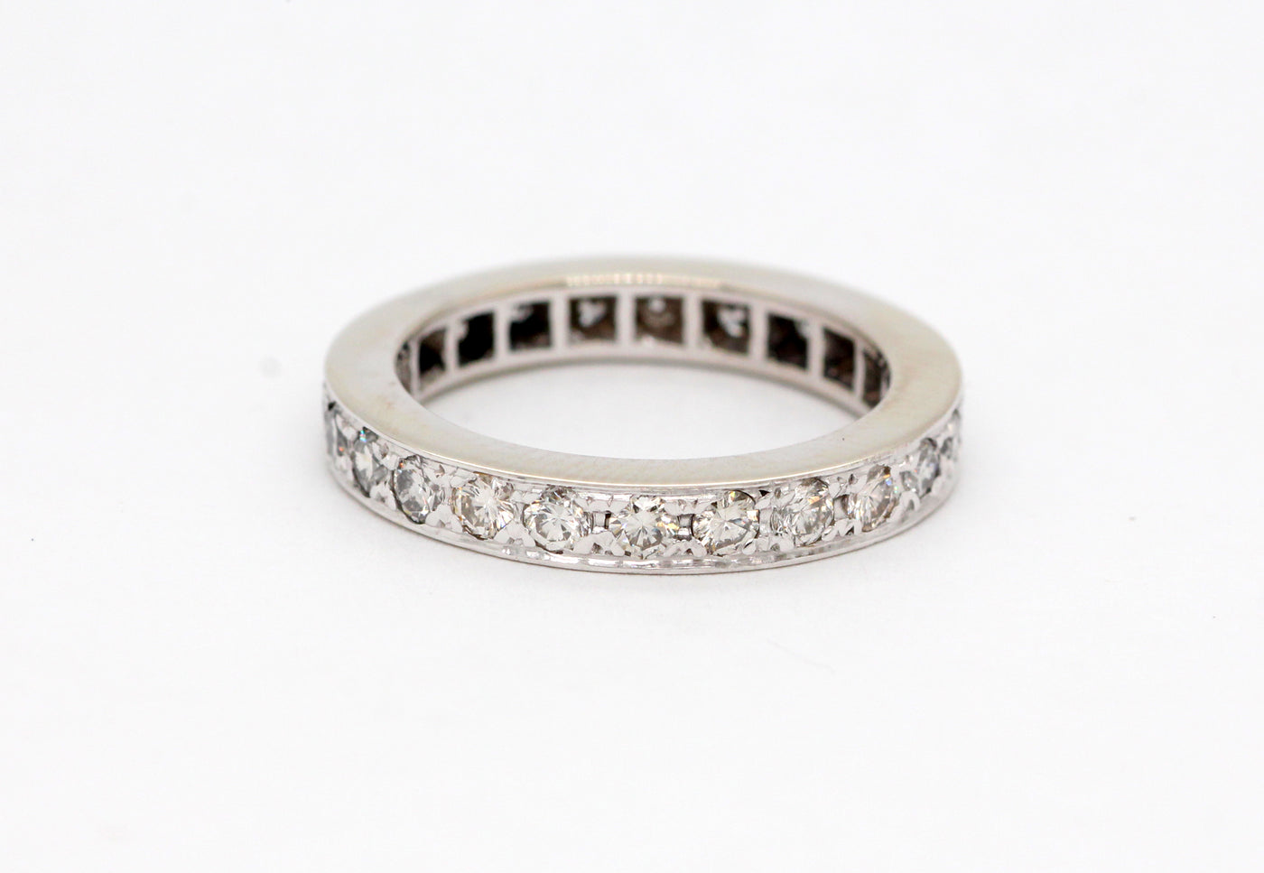 Estate 14KW .76 Cttw Diamond Eternity Band I in Color and SI1 in Clari