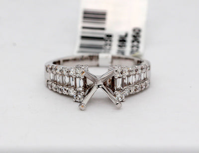 18KW .74 Cttw Diamond Semi Mount Ring