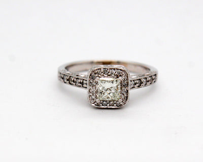 Estate 14KW .76 Cttw Diamond Engagement Ring