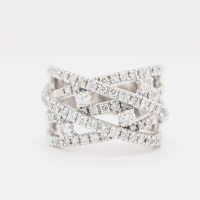 14KW .72 CTTW DIAMOND FASHION RING H-I1