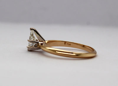 14KY .45 Ct Pear Shaped Diamond Solitaire Ring