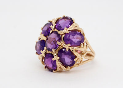 Estate 14KY 8.75 Cttw Amethyst Ring