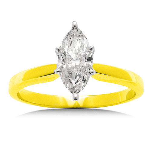 14KY .51CT MARQUISE SOLITAIRE DIAMOND H-VS2