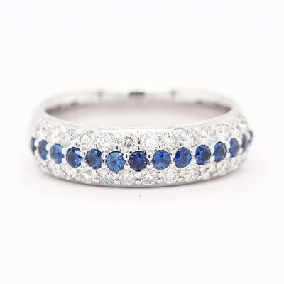 14KW .38 CTTW Blue Sapphire and Diamond Ring, .54 CTTW H-SI2 image