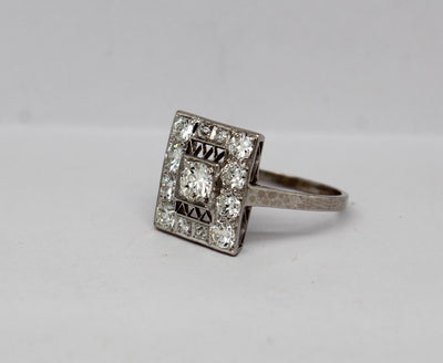 Estate Platinum 1.10 Cttw Diamond Ring