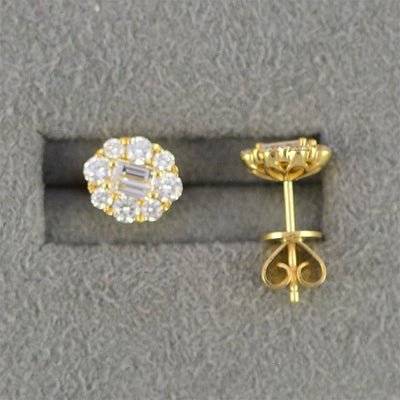 18KY Fashion Diamond Earring Studs