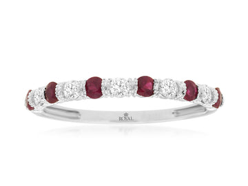 14Kw .28 Cttw Ruby And Diamond Ring
