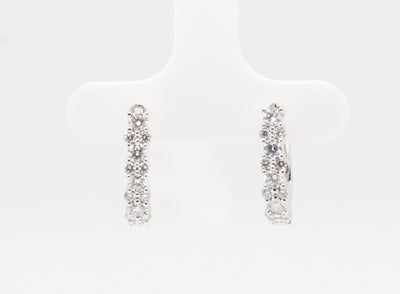 14KW .75 Cttw Diamond Earrings