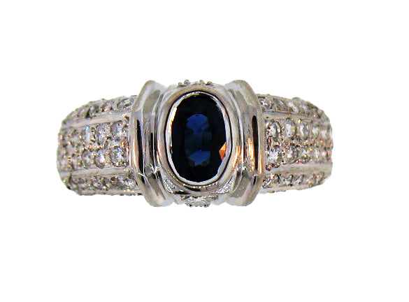 14KW SAPPHIRE & DIA RINGS 
1.00TDW