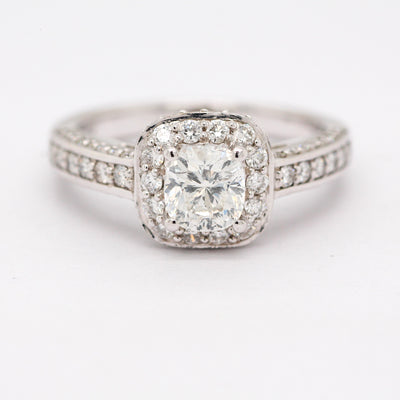 14KW 1.5 TW SIMON G BRIDAL RING I-I1 .55CT CTR N1443 image