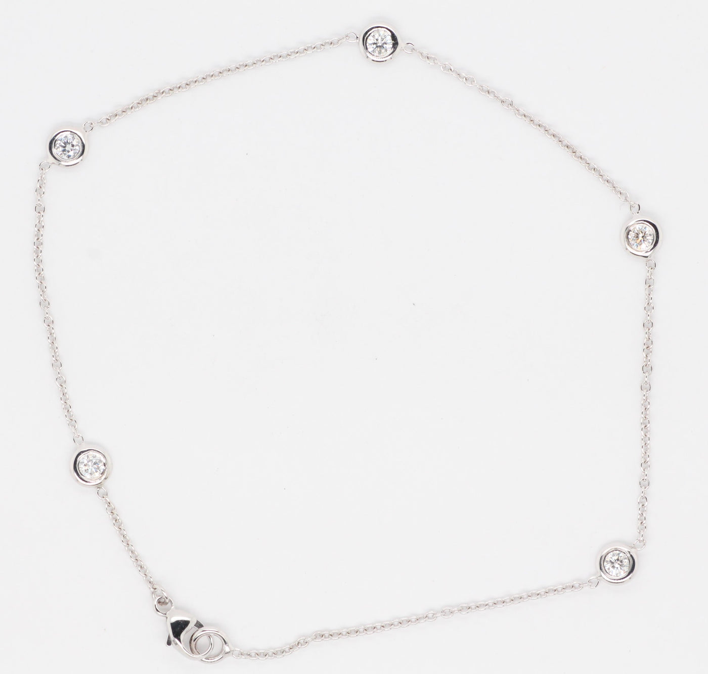 14KW .38 CTTW Diamond by the Yard bracelet, H-SI1