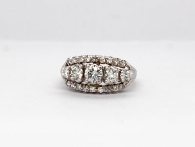 Estate 14KW 1.10 Cttw Diamond Ring