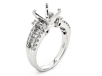 18KW .74 Cttw Diamond Semi Mount Ring
