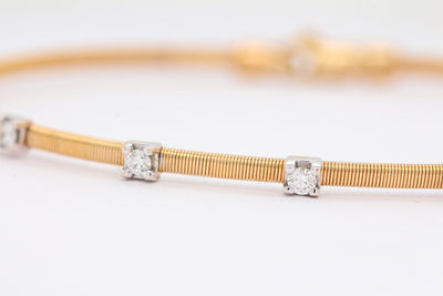 18KTT .25 CTTW DIAMOND BANGLE BRACELET