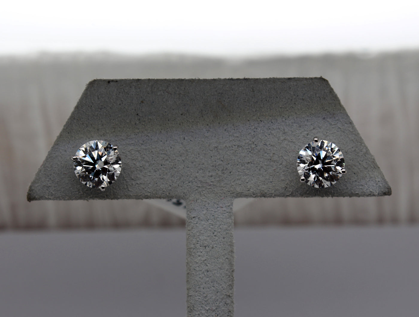 14KW 3.49 Cttw Lab Grown Diamond Stud Earrings