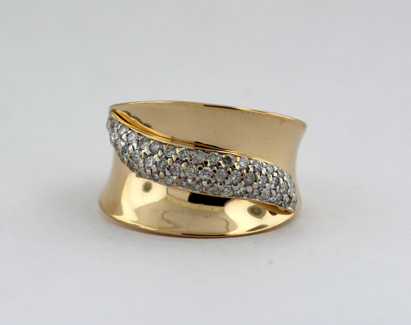 14KY .50 CTTW DIAMOND WIDE BAND I-I1