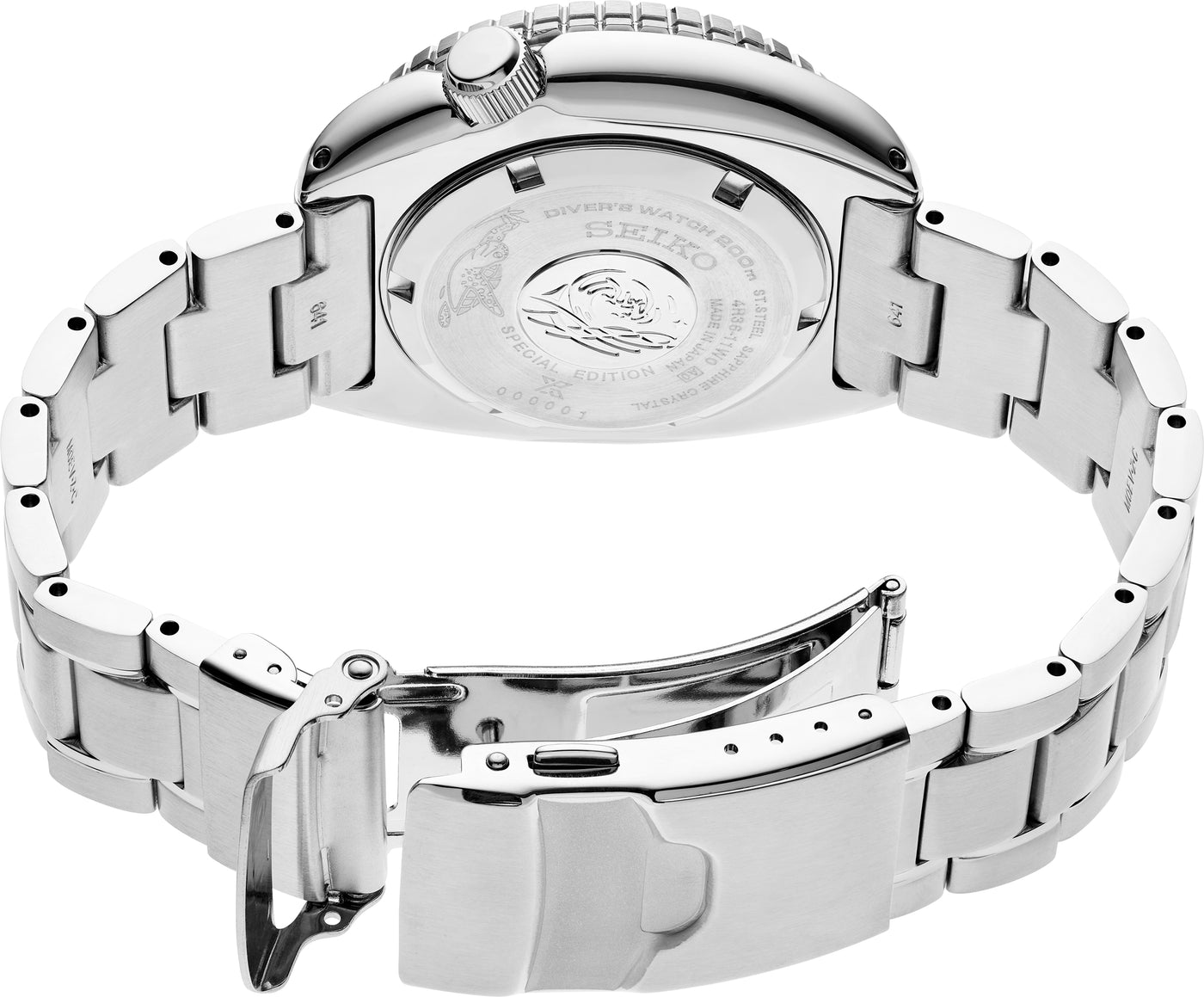GTS SEIKO PROSPEX AUTOMATIC BLUE FACE METAL AND RUBBER STRAP