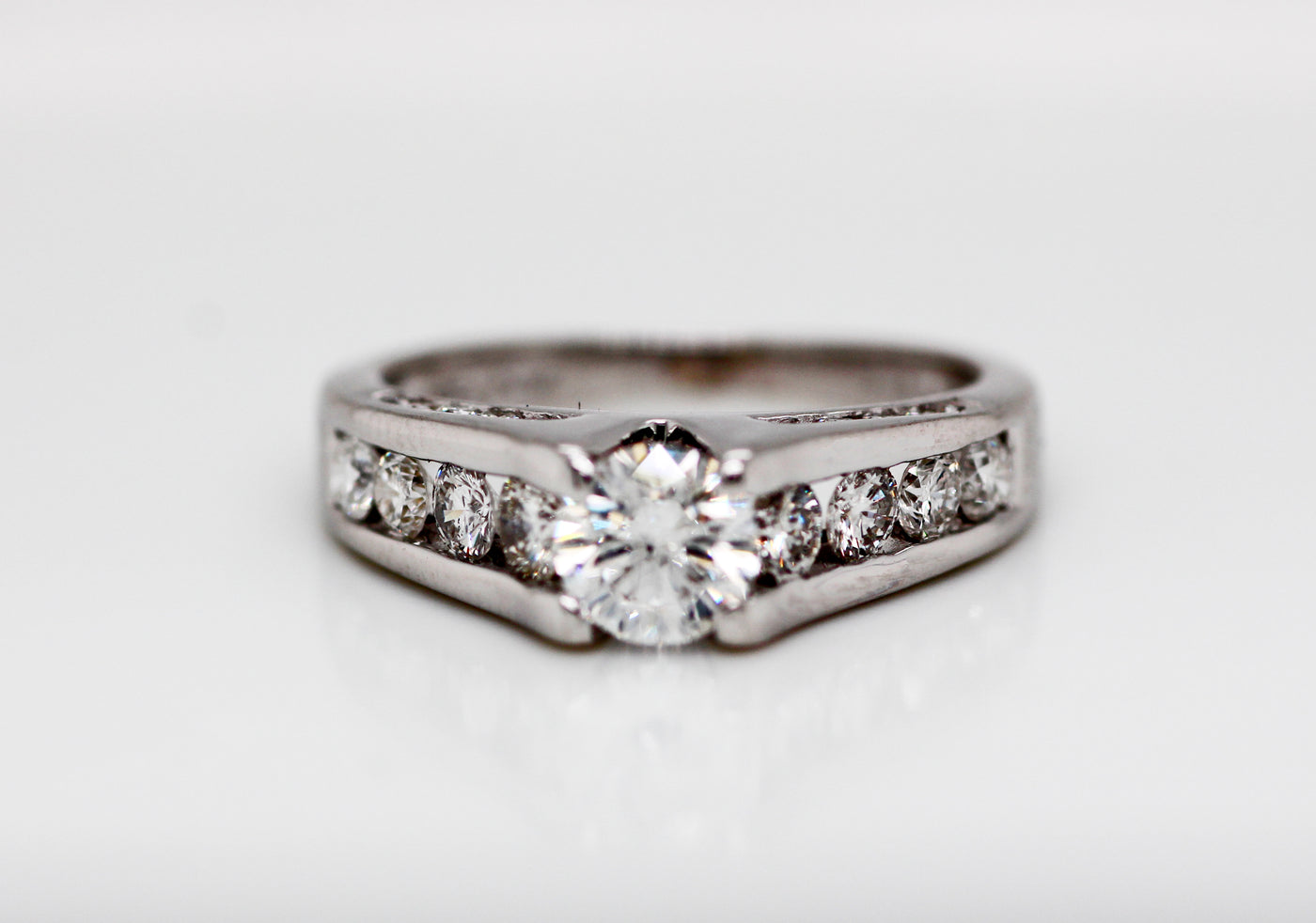 18KW 1.57 Cttw Diamond Engagement Ring