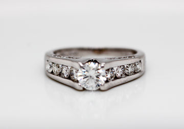 18KW 1.57 Cttw Diamond Engagement Ring