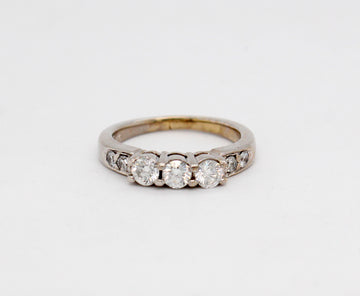 Estate 14KW .50 Ctw Diamond Ring H in Color and SI2 in Clarity