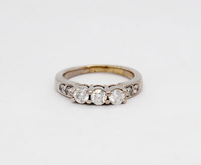 Estate 14KW .50 Ctw Diamond Ring H in Color and SI2 in Clarity