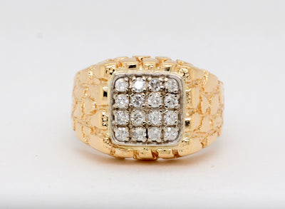 Estate 10KY .50 Cttw Diamond Mens ring with Diamond