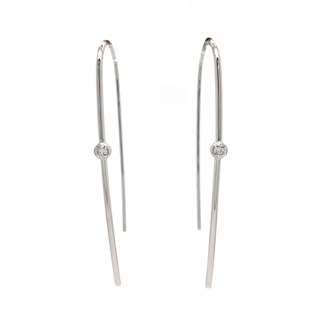 18KW .14 Cttw Diamond Earrings