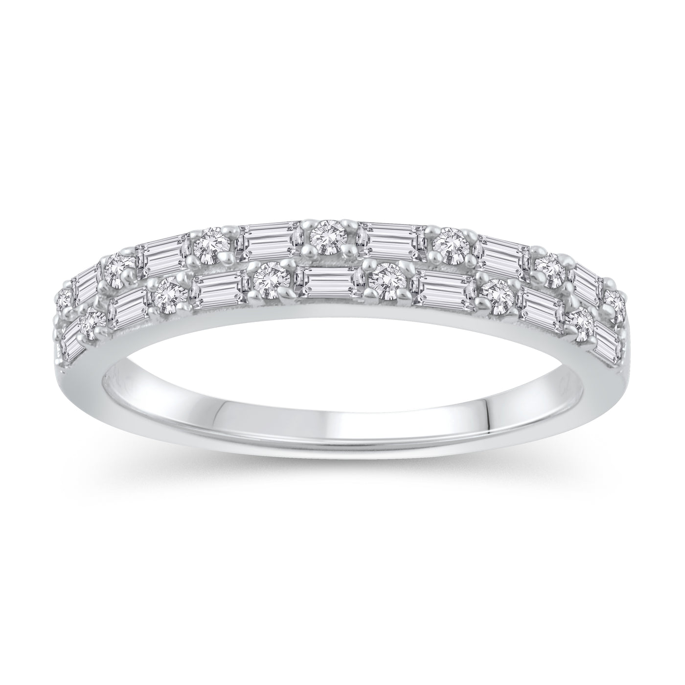 14KW .50 CTTW DIAMOND ANNIVERSARY RING, H-SI3