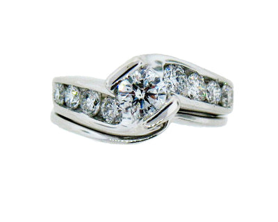 14KW 1.50TW DIA BRIDAL SET 
1/2CT CTR H-SI2