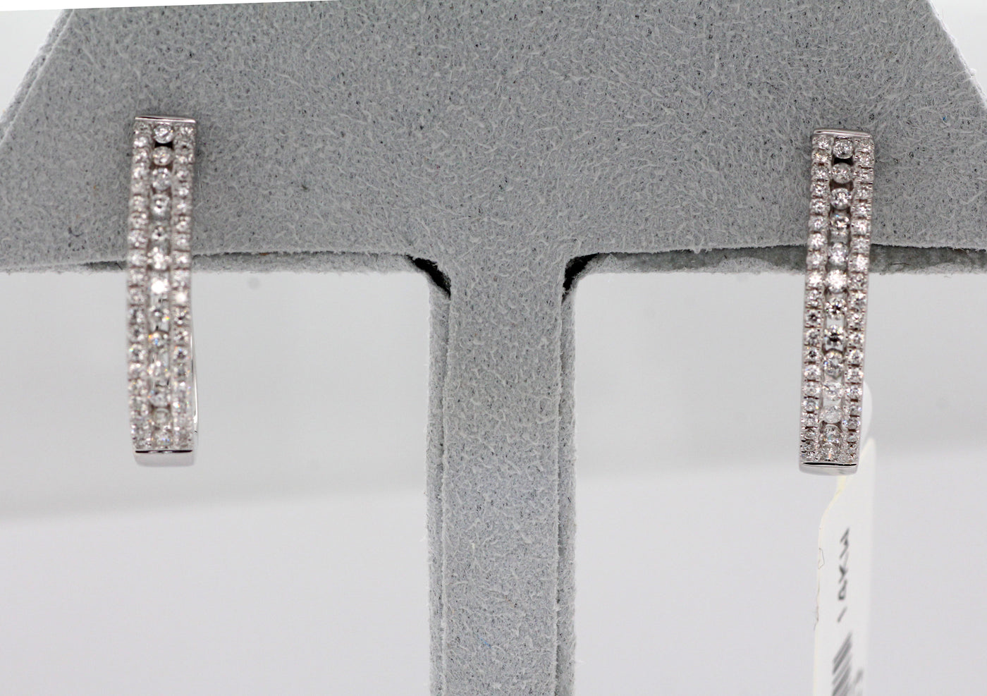 14KW .50 Cttw Diamond Hoop Earrings