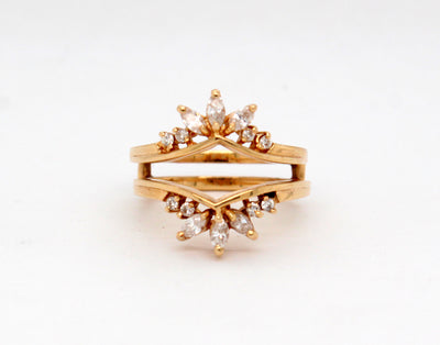 Estate 14KY .38 Cttw Diamond Insert Ring