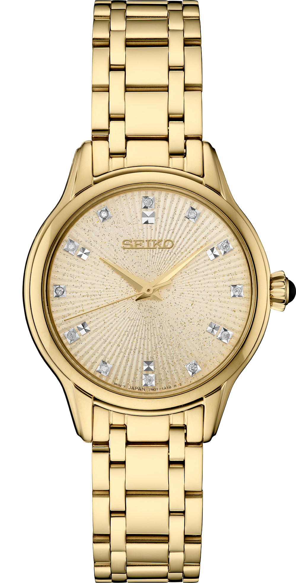 Lds Seiko SRZ552 Gold Tone gold Dial with Diamonds Watch