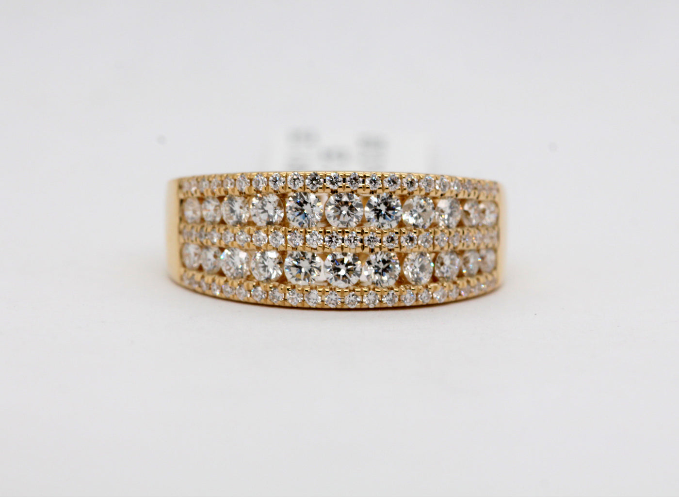 14KY 1.25 Cttw 5 Row Diamond Ring