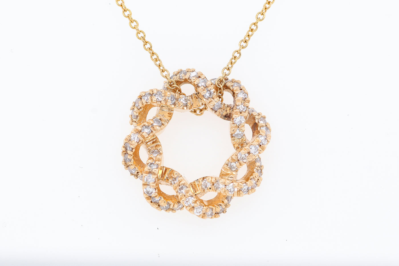 14KY .50 CTTW DIAMOND PENDANT H-SI1