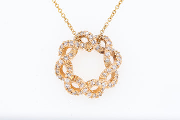 14KY .50 CTTW DIAMOND PENDANT H-SI1