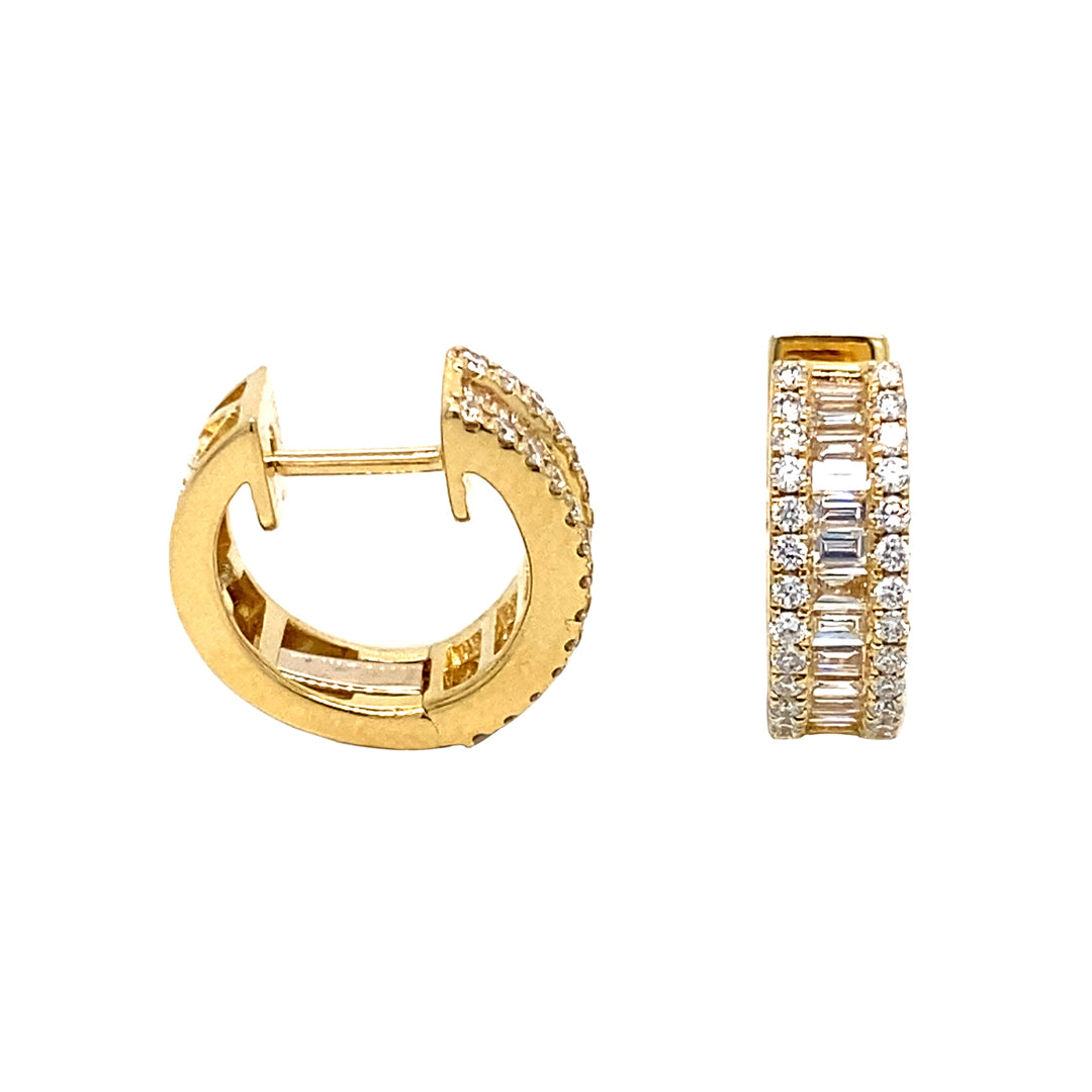 18KY .65 Cttw Diamond Earrings