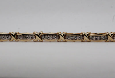 Estate 14KY 2.00 Cttw Diamond Bracelet J-K in Color and SI2 in Clarity