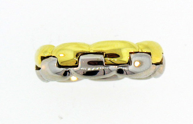 18K/PLATINUM INTERLINK WEDDING BAND