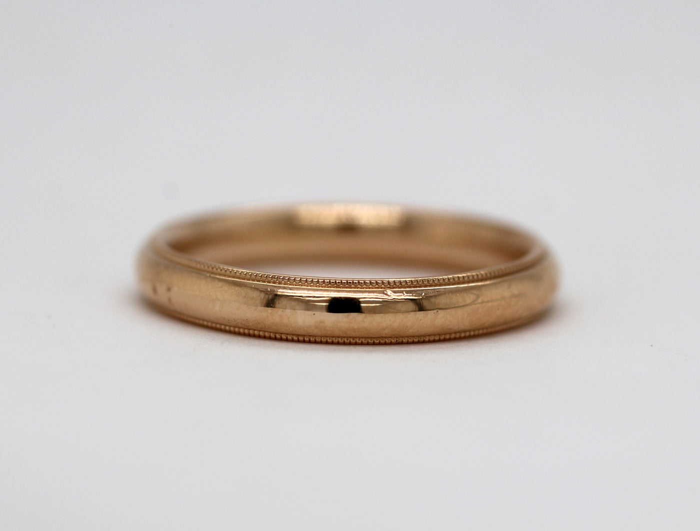 14KY 3.5mm Milgrain Wedding Band